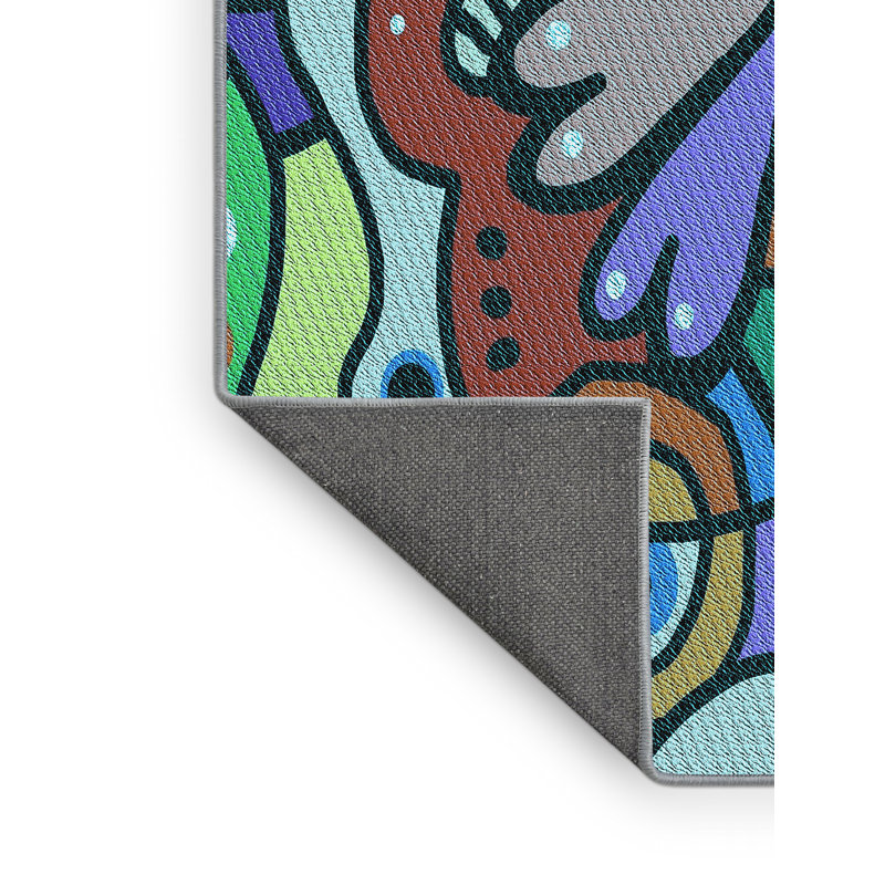Abstract Indoor Rug, Rectangle 2' x 3'