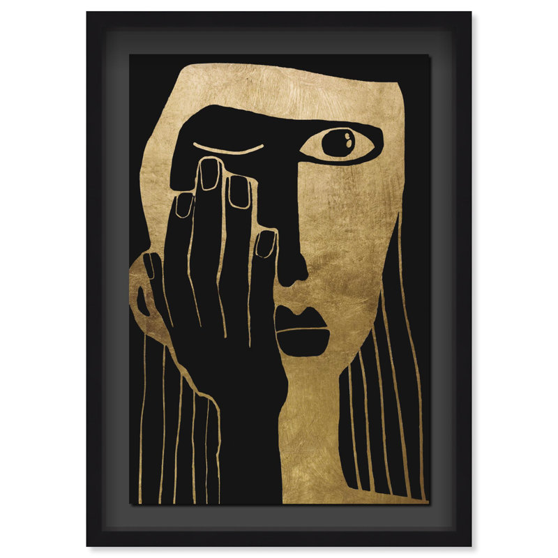 Oliver Gal Sympathy Portrait - Gold Leaf Framed Shadowbox Art, 37.5" H x 25.5" W