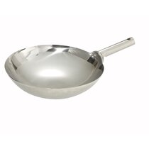 LOLYKITCH 10 Inch Tri-Ply Stainless Steel Wok Pan with Lid,Deep
