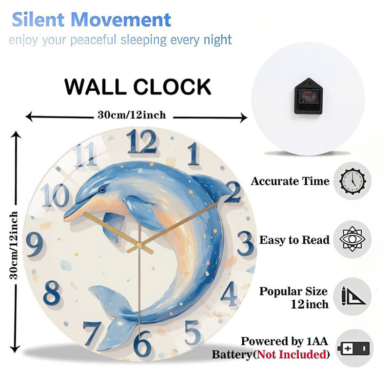 Horloge murale Dolphin