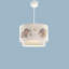 Luminaire de lustre en tissu élégant, capuchon de 11,8 po de diamètre x 7,9 po de hauteur, hauteur totale: 27,6 po | E27 Max 40W | Éclairage de maison élégant pour le salon, la salle à manger et la chambre à coucher, design moderne et ambiance chaleureuse