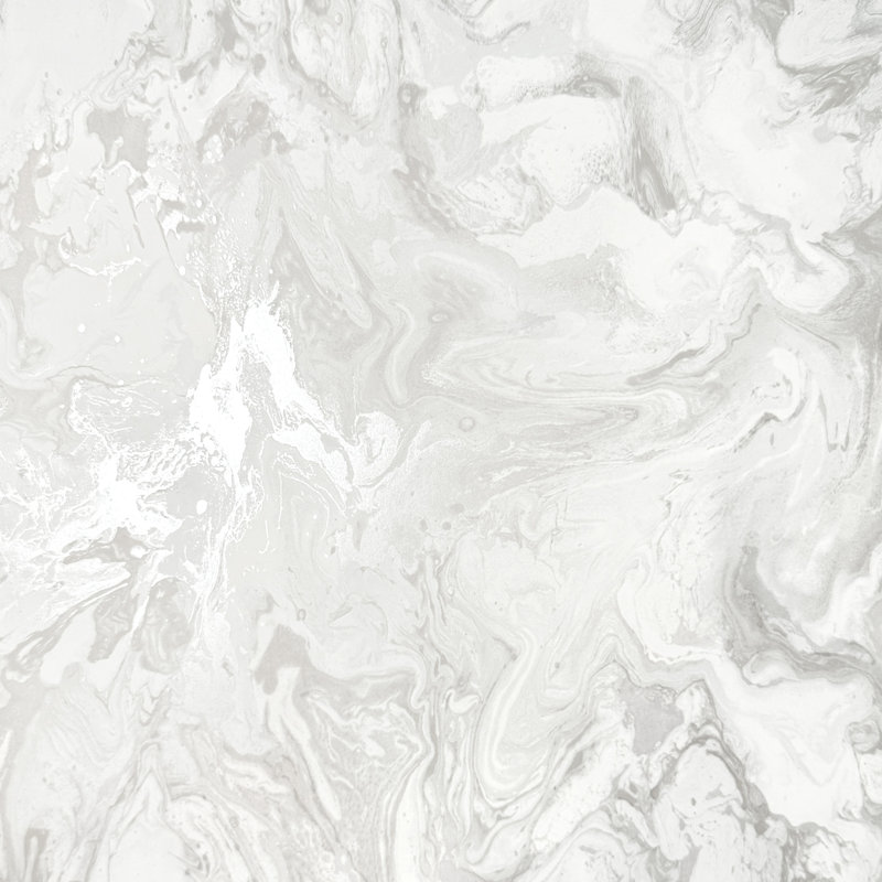 Metallic Marble Luxury Wallpaper, White