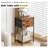 End Table With Fabric Drawer, Nightstand For Bedroom, Small Printer Stand