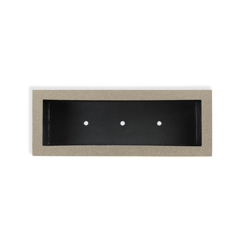 Milan Tall Polymer Box, 19" H x 43" W x 15" D, Sandstone Granite