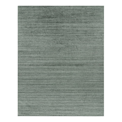 Rug & Kilim’S Contemporary Textural Rug In Teal Green And Blue Tones And Striae