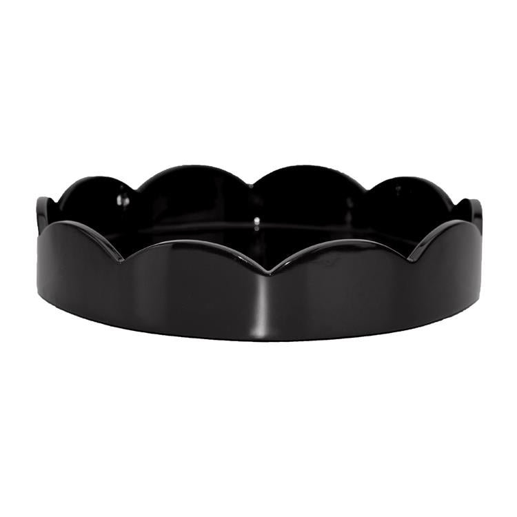 8.5x8.5 Scallop Tray, Black