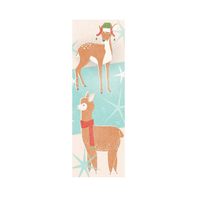 Retro Christmas Collection B by June Erica Vess - Wrapped Canvas Panoramic Print