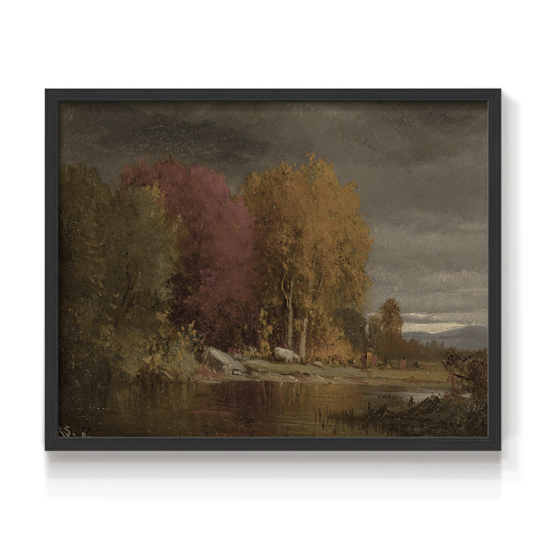 Paysages rétro-DCXVI-impression encadrée - réaménageable, Noir, H 16 po x l 20 po
