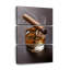 Cigare sur verre à whisky - Ensemble de 3 toiles tendues-1390640561