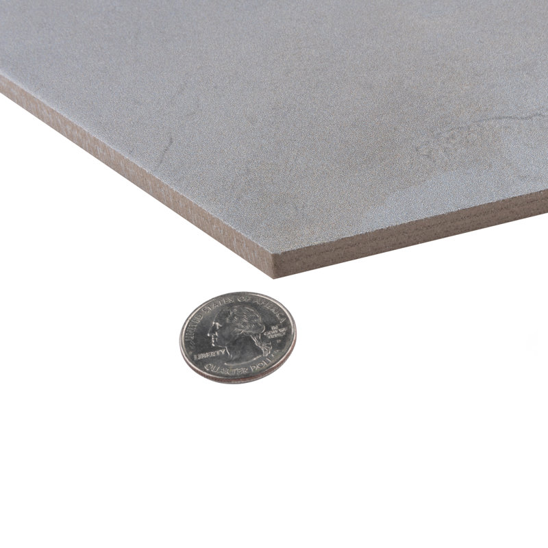 Industrial Hex 8-1/2 In. X 9-7/8 In. Porcelain Modern Look Wall & Floor Tile, Silver