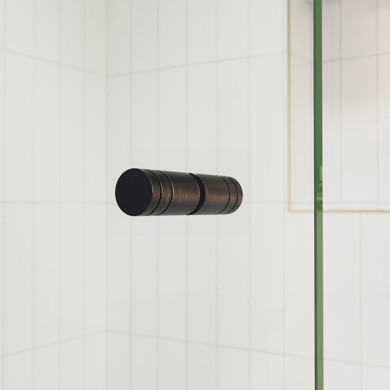 Stellar 71.75 in. W x 58.25 in. H Frameless 3 Panel Inline Bathtub Shower Door, Oil Rubbed Bronze