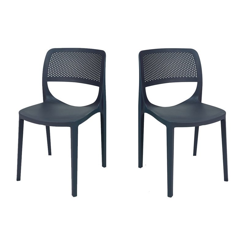 Chaise d'appoint empilable pour patio, Rouge