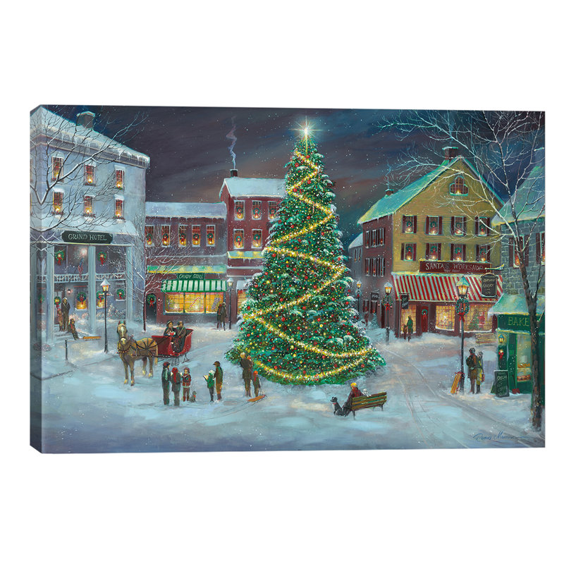 Village Square by Ruane Manning - Wrapped Canvas Painting, 152.5 cm H x 101.5 cm W