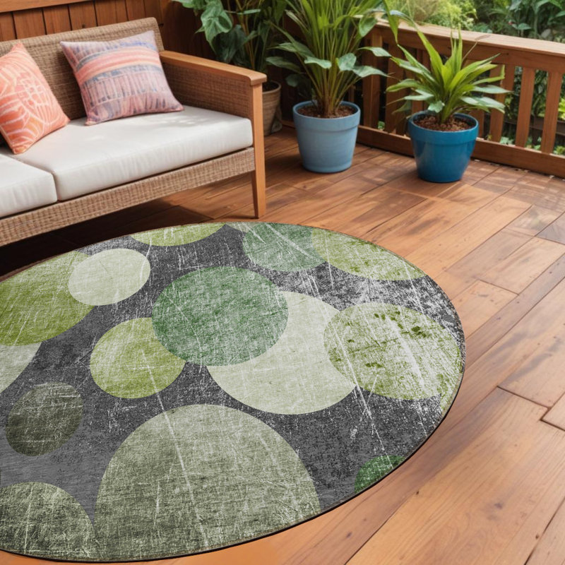 Tapis d'intérieur rond 8 po
