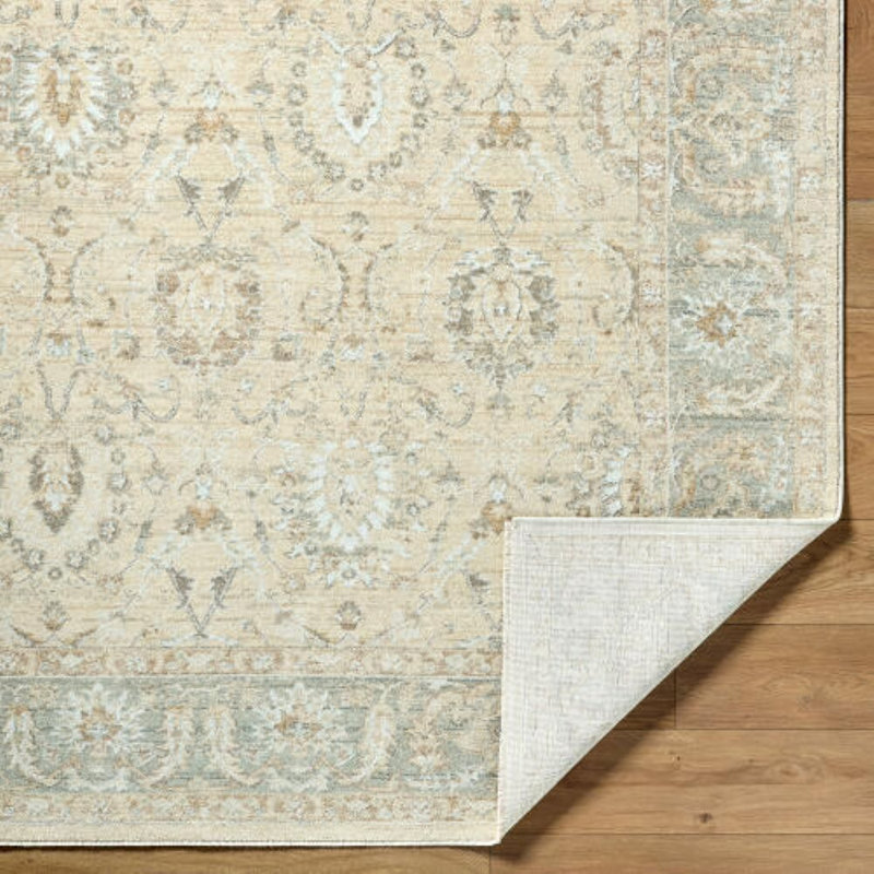 Landwehr Machine Woven Area Rug, Rectangle 10' x 13'11", Beige/Green