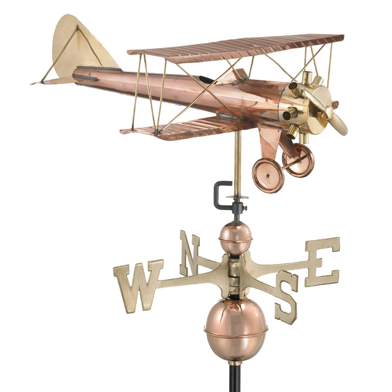 Girouette biplane, Cuivre poli