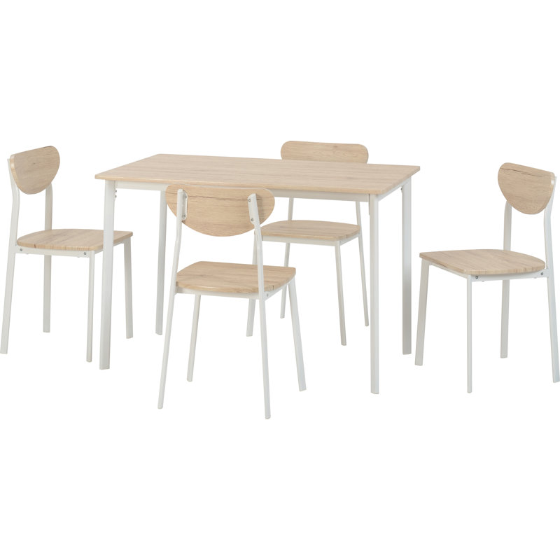 Palmeri 4 - Person Dining Set, White