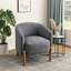Chaise d'appoint rembourrée gris ardoise pour adultes, pieds en bois massif durable, sièges de chambre à coucher de salon contemporain, 1 pièce