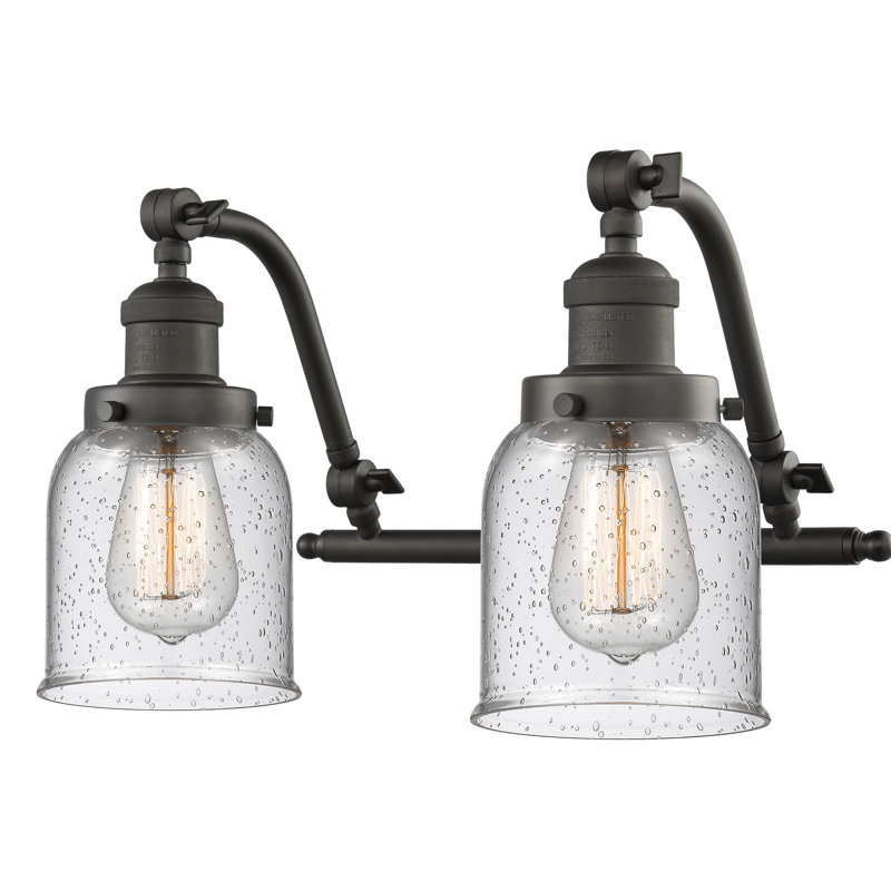 Bonomo 2 - Light Dimmable Vanity Light, Oil Rubbed Bronze, 6 Watt Vinage LED Bulb, Seedy
