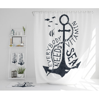 Neile Polyester Shower Curtain Set