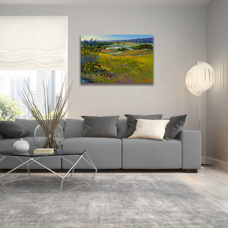 Art mural en verre Latitude Run «Early Morning Golf Course View» par sri Rao, H 24 po x l 36 po