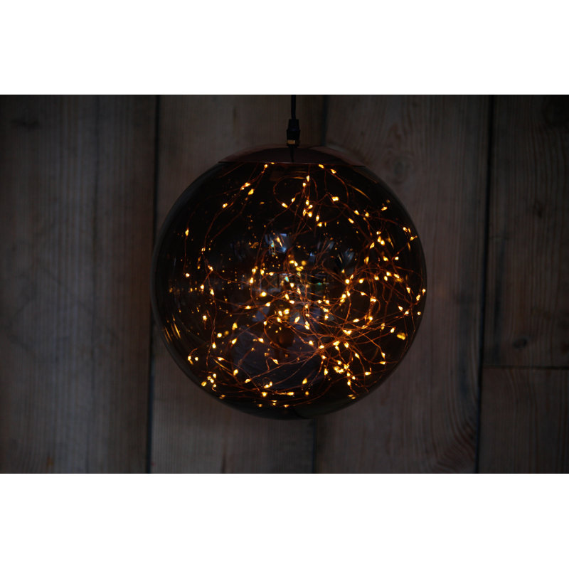 30cm Lighted Bauble, Copper