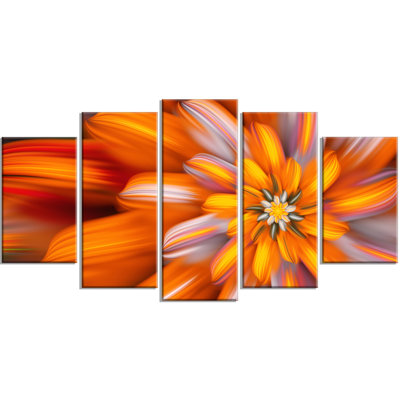 " Massive Orange Fractal Flower " 5 - Pieces