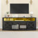70" Farmhouse TV Stand, Modern Media TV Console Table With Timeless Barn Doors & Storage Cabinets