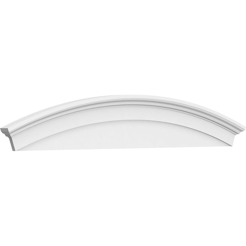 Fronton arqué en PVC de qualité architecturale, H 14 po x l 82 po x P 2 3/4 po