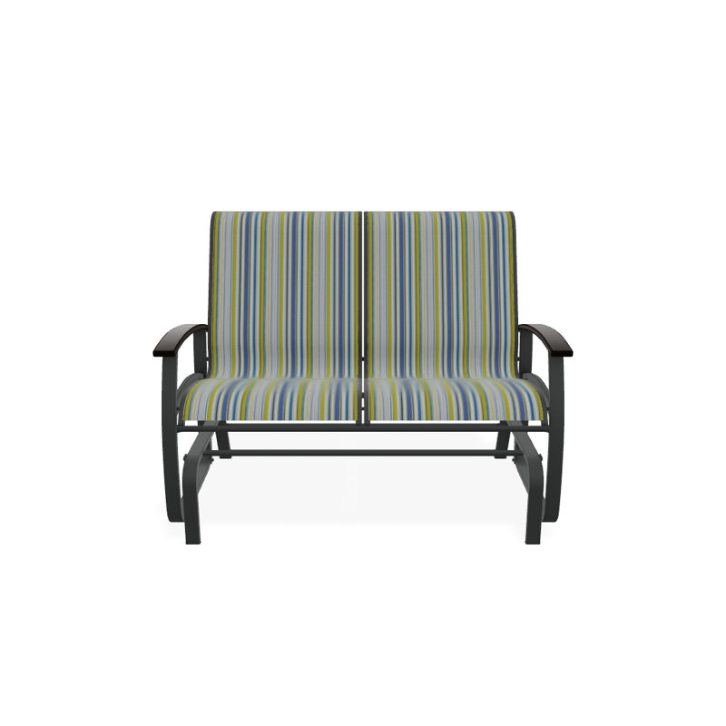 Belle Isle Outdoor Glider, Night, Kona P10, Textured Graphite