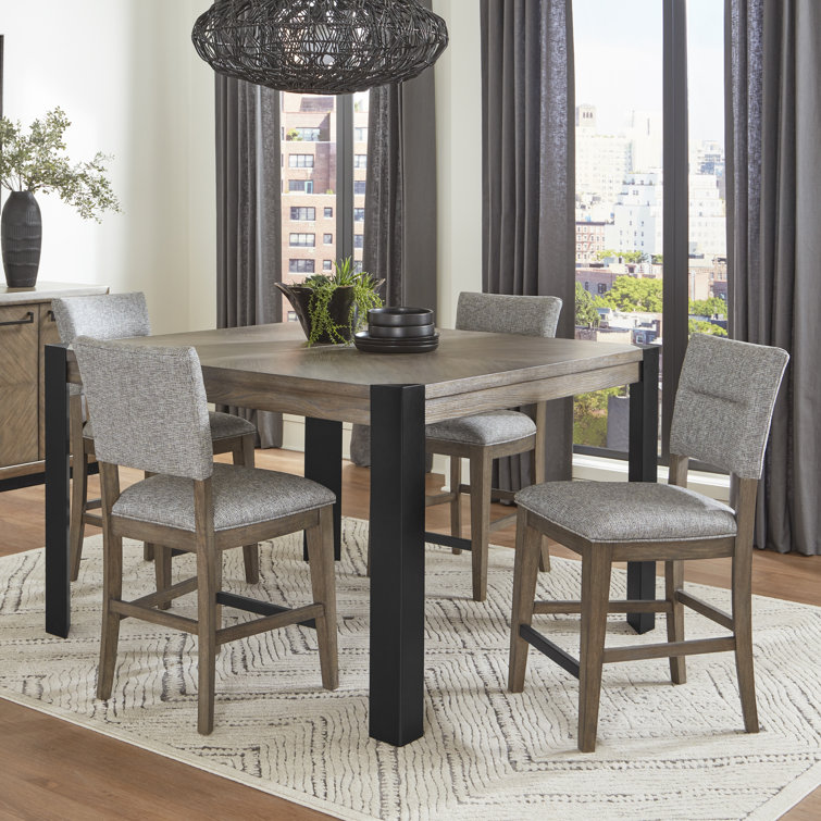 54 In. Square Counter Table With 4 Counter Stools