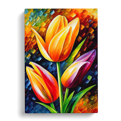 CAN-V0523-2608X Tulip Flowersed - Wrapped Canvas Print