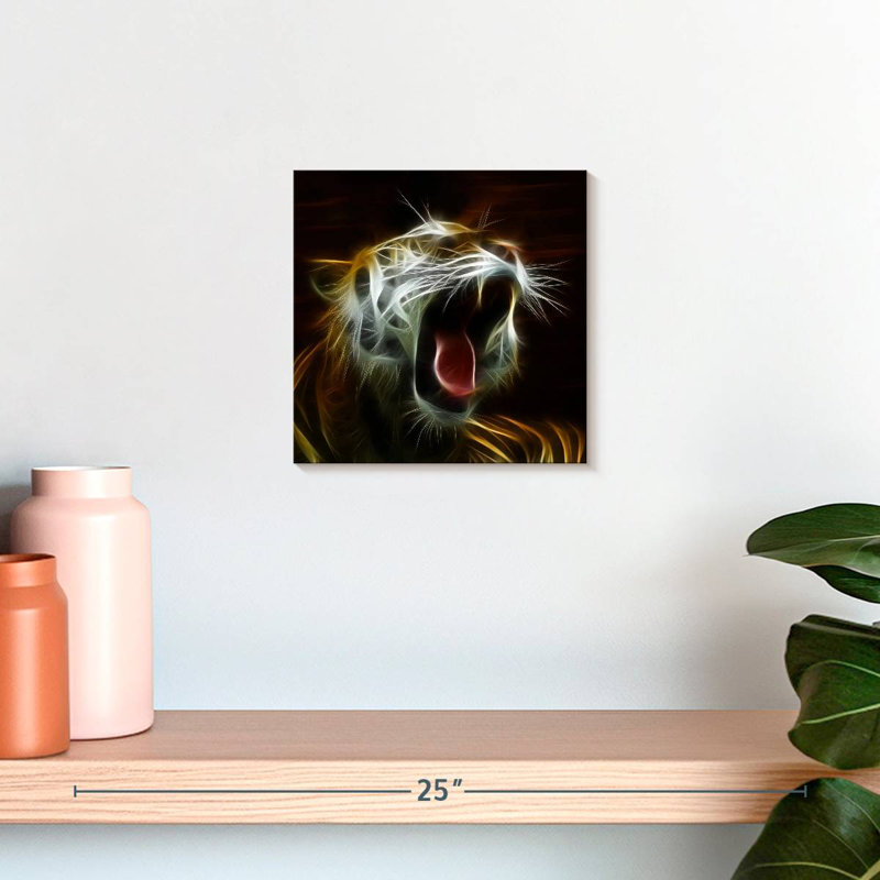 Brampt Tiger Yawn, 10" H x 10" W