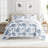  Stone All Season Down-Alternative Comforter Set in Cabbage Rose Stripe-460654590