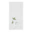 Serviettes décoratives brodées en coton olive (ensemble de 6) - bordure ajourée avec motif de branches d'olivier botanique, 20 po x 20 po