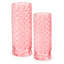 Fleurine, ensemble de 2 grands vases de table en verre texturé dépoli, verre coloré, rose pâle-991189254