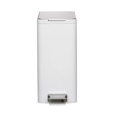 2.6 Gallon Slim Step Can White