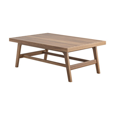 Table basse de patio Anya, bois d'acacia brun naturel, 41 po
