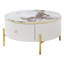 Table basse moderne avec 2 grands tiroirs et table de rangement moderne (table incluse seulement)