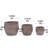 Ceramic Flowerpot - 3 Pieces, Stylish Planter For Various Spaces, All-Weather , Built-In Drainage, 15X15x13 Inches Modern Flowerpots Settings, All-Weather, Drainage Hole, 14.7"-285022322
