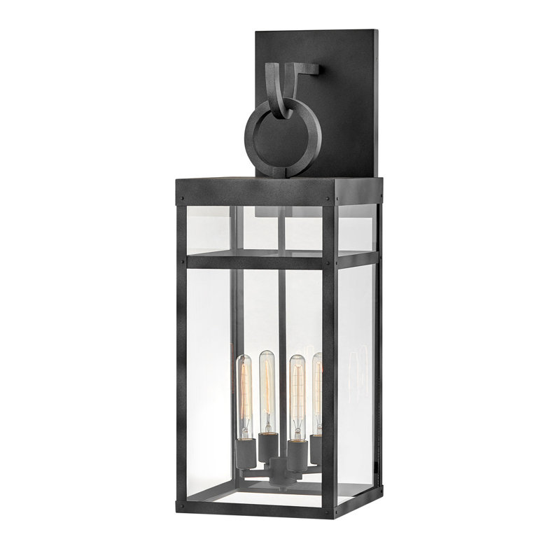 Porter 4 - Bulb 35.25'' H Outdoor Wall Lantern By Lisa McDennon, Aged Zinc