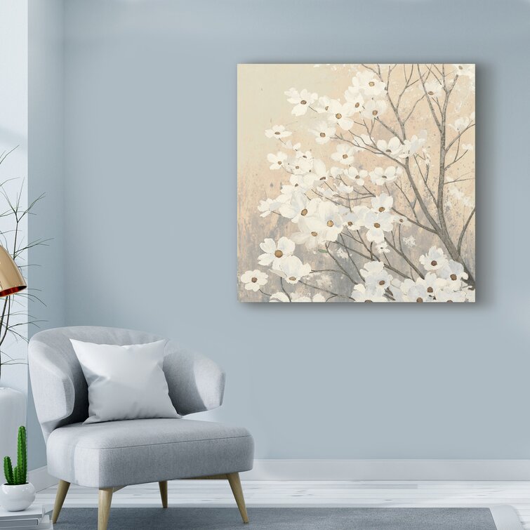 Winston Porter Dogwood Blossoms II Neutral On Canvas by James Wiens ...
