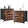 Jaece Modern 2-Fabric Drawer Nightstand, Small Space Bedside Table, End Table Storage Cabinet