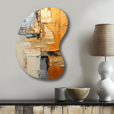 «Corrine - Asymmetric Abstract Collages», impression murale sculpture en métal Freeform