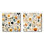 Cecilia - Ensemble de 2 carrés à motif floral en métal-102682573