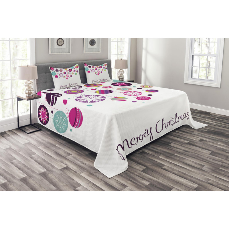 Modern & Contemporary Polyester Coverlet, King Coverlet + 2 Shams