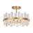 Iola 17" 4-light Glossy Bronze Drum Glass Strip Flush Mount