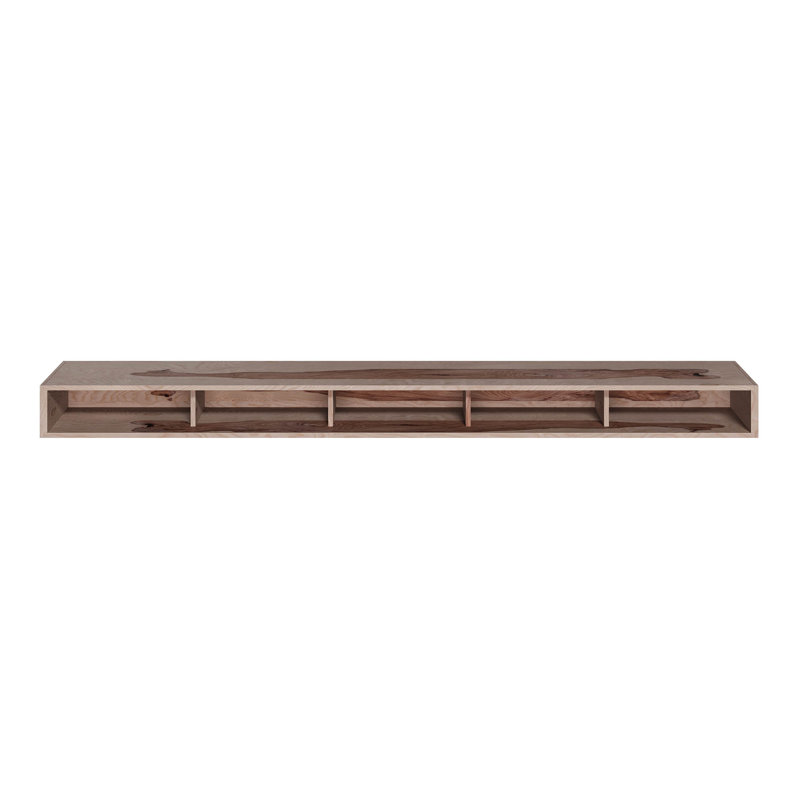 5.25 In. D X 9.25 In. W X 48 In. L Unfinished White Oak Wood Mantel, Rustic Hickory, 72" L