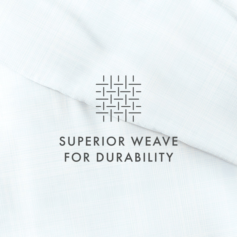 Simply Soft Thatch Pattern Duvet Cover Set, Full/Queen Duvet Cover + 2 Standard Shams, Aqua