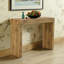 Console de canapé en grain de bois naturel avec 2 tiroirs à rainures cachées, buffet d'entrée ajustable et antidérapant